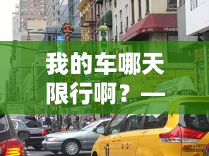 我的车哪天限行啊？——城市出行新挑战与应对