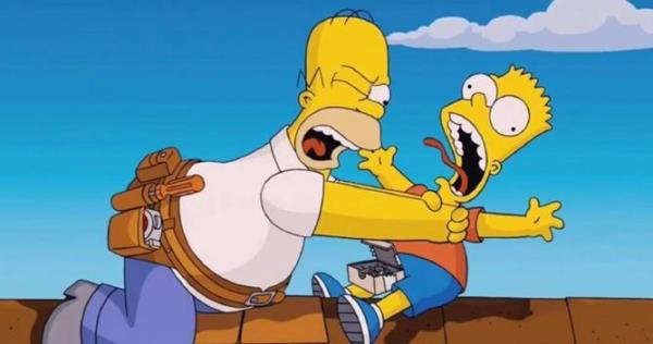 Homer and Bart Simpson. The Simpsons