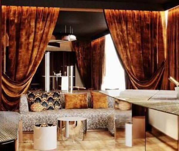 The Roque hotel lobby in Paris. The Roque hotel lobby in Paris.