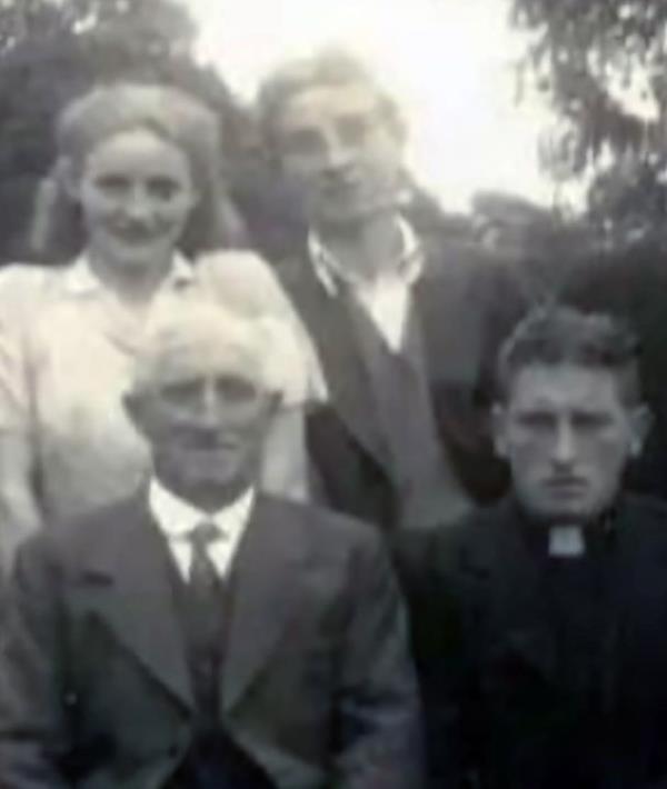 Pat Spillane’s uncle Fr Michael Lyne with his dad, brother and sister Maura, mother of Pat