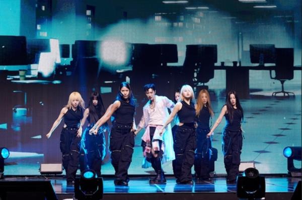 NCT's Ten (C) performs during a media showcase for his first solo EP,