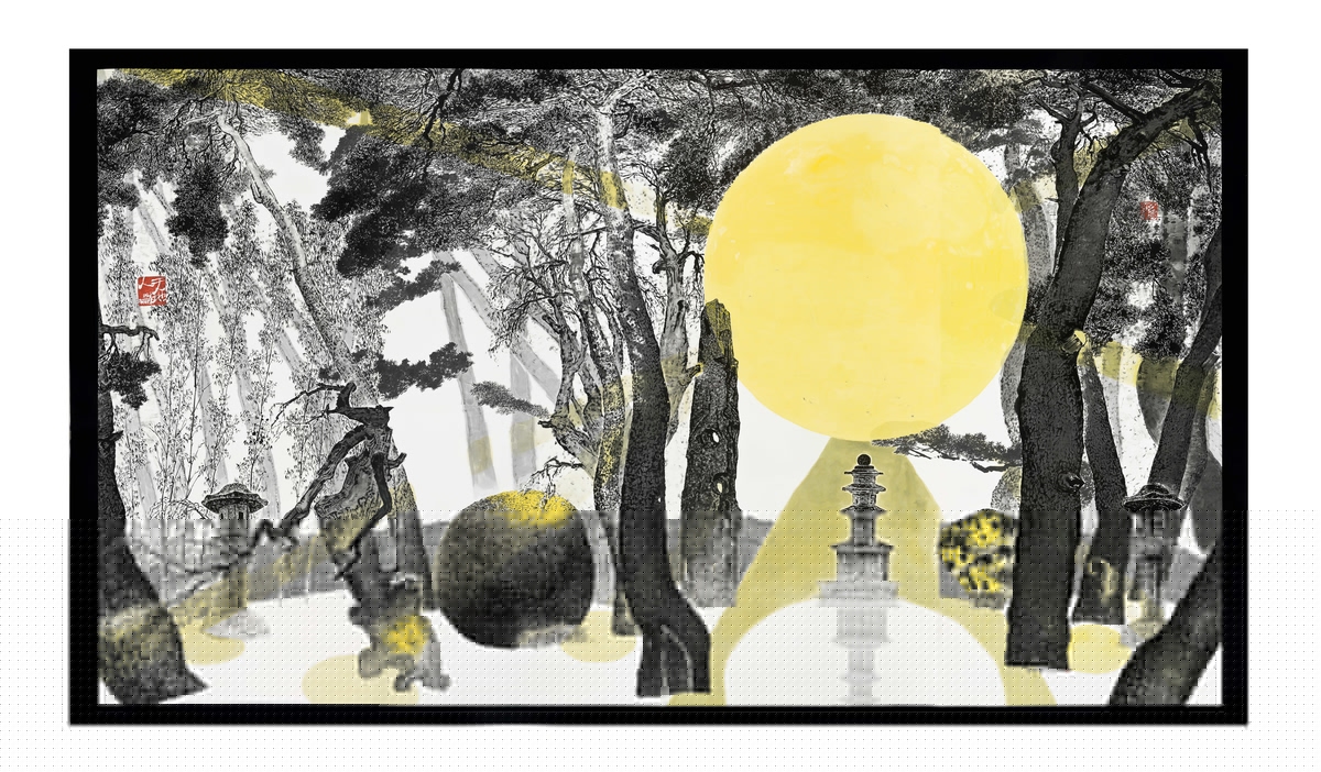 This image, provided by artist Park Dae-sung and Gana Art Center, shows the painting 