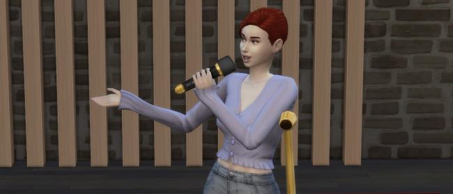a sim giving a comedy show sims 4 entertainer career
