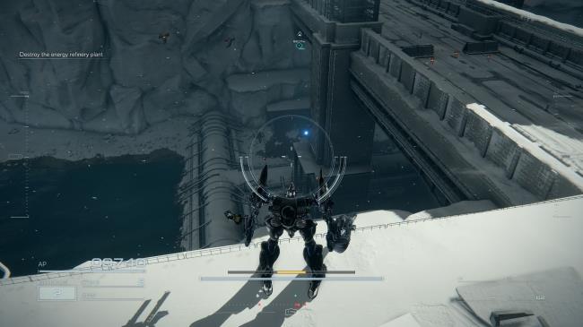 Player showing the location for the enemy needed for Combat Log 1 Armored Core 6