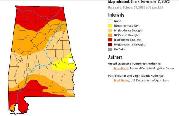 Alabama drought conditions