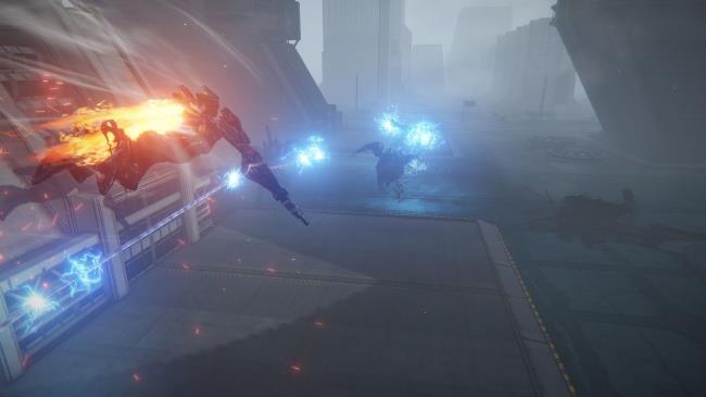 Player fighting PCA enemies Armored Core 6