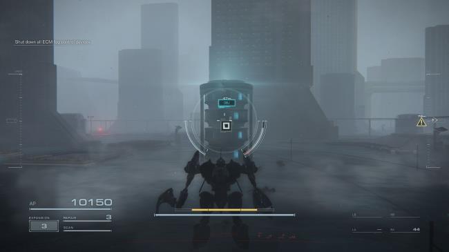 Playing standing next to the First EMC Device in Armored Core 6