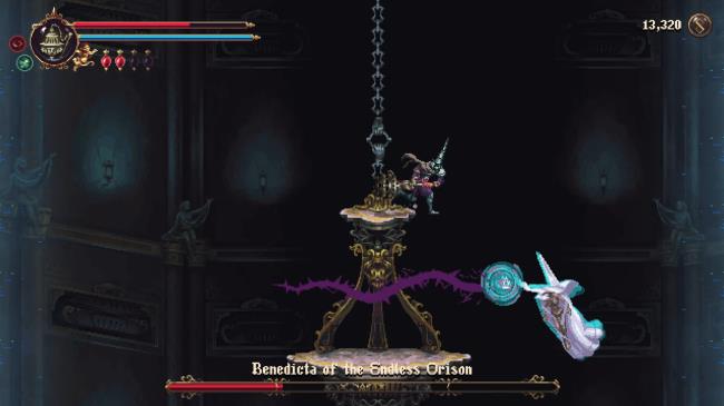 Blasphemous-2-Benedicta-Of-The-Endless-Orison-Lightning-Bolt-Strikes-Phase-2