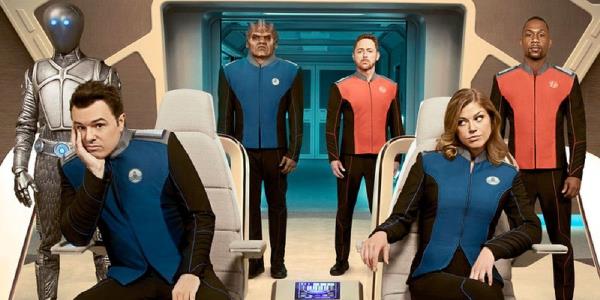 Seth Macfarlane looking dishevelled in The Orville