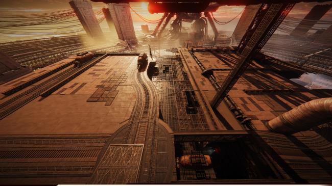 Armored Core 6, Ocean Crossing, a top down view showing the hole in the floor